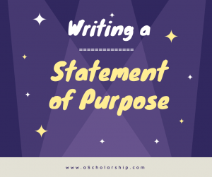 how to write a winning statement of purpose for scholarship