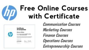 HP Free Online Courses with Free Certificates