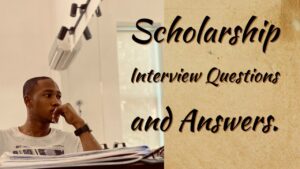 scholarship interview questions